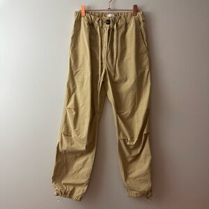 Ganni Drawstring Cargo Joggers in Light Khaki